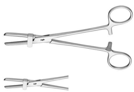 ЗАТИСКАЧ ДЛЯ ТРУБОК, ПРЯМИЙ, 180 ММ, ІЗ ЗАХИСТОМ, ЗУБЧАСТИЙ